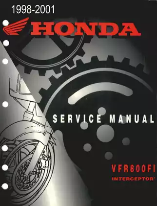 Honda VFR800FI Motorcycle Service Manual (1998-2001)