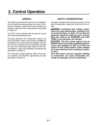Preview: Cummins Power Generation 2005 Operation/Service Manual (P/N 900-0519D)