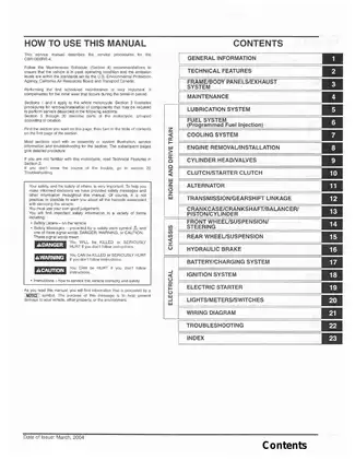 2004-2005 Honda CBR1000RR Fireblade manual Preview image 1