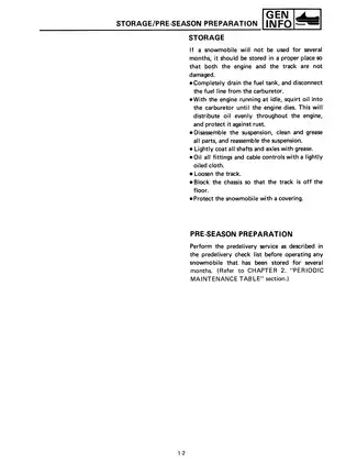 1989-1999 Yamaha Ovation 340, CS340 snowmobile service manual Preview image 5