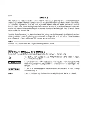 Yamaha XV1600A Service Manual - Comprehensive Guide for Maintenance and Repair Preview image 4