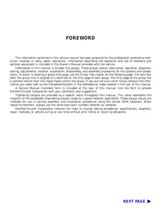 2006 Jeep Wrangler TJ Service Manual - Detailed Repair & Maintenance Guide Preview image 5