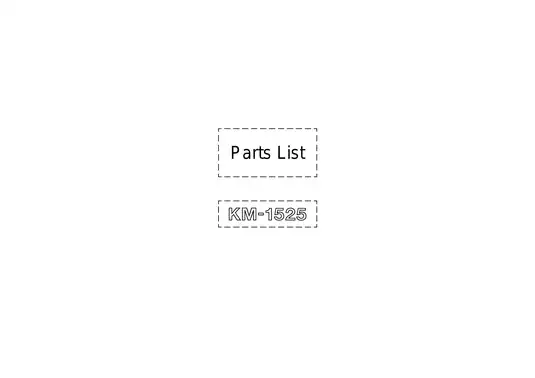 Kyocera Mita KM-1525 multifunctional printer (MFP) parts list Preview image 2