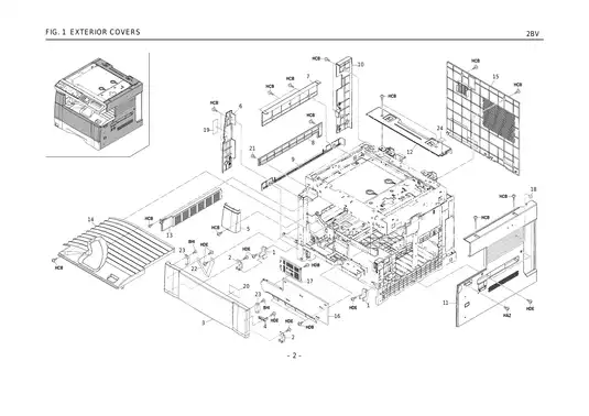 Kyocera Mita KM-1525 multifunctional printer (MFP) parts list Preview image 5