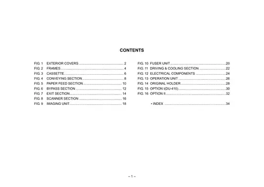 Kyocera Mita KM-1620, KM-2020 multifunctional device parts list Preview image 3