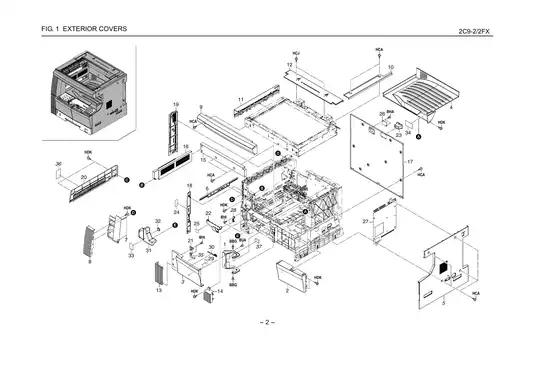 Kyocera Mita KM-1620, KM-2020 multifunctional device parts list Preview image 4