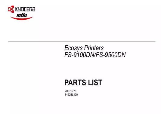 Kyocera Mita KM-2530, KM-3530, KM-4030 multifunctional device service guide Preview image 1