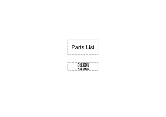 Kyocera KM-3035, KM-4035, KM-5035 parts list Preview image 3