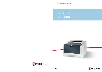 Preview: Kyocera FS-1100 / FS-1300D Printer Service Manual (P/N 870CKGB20008)