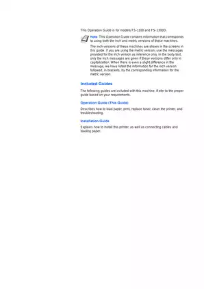 Kyocera Mita FS-1100 + FS-1300 laser printer operation guide Preview image 2