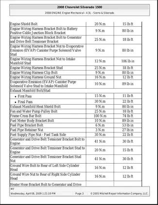 2003-2010 Chevrolet Express 4.3L, 4.8L, 5.3L, 6.0L, 6.6L duratec engine repair manual Preview image 3