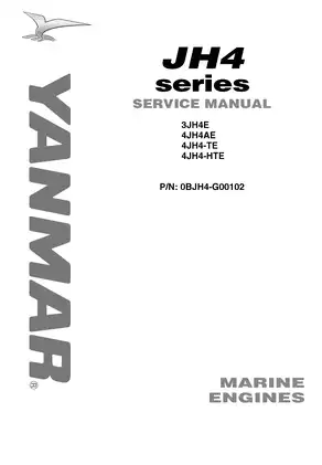 Yanmar Marine JH4 series, 3JH4E, 4JH4AE, 4JH4-TE, 4JH4-HTE diesel engine service manual Preview image 2