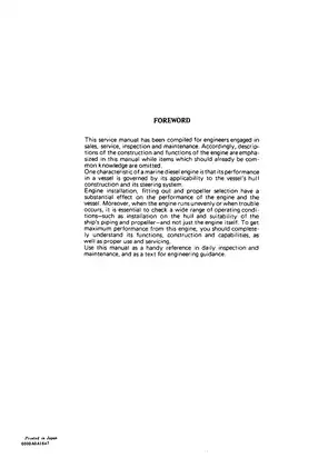 Yanmar 4JH-DTE Marine Diesel Engine Service Manual Preview image 2