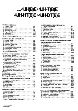 Yanmar 4JHE, 4JH-TE, 4JH-HTE, 4JH-DTE marine diesel engine service manual Preview image 3