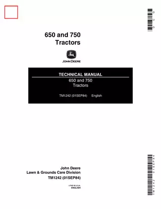 John Deere 650, 750 compact utility tractor repair manual Preview image 3