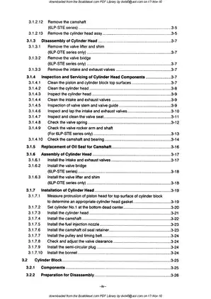 Yanmar 6LP,  6LPA,  6LP-DTE, 6LP-DTZE(1), 6LPA-DTP, 6LPA-DTZP, 6LP-STE, 6LP-STZE(1), 6LPA-STP, 6LPA-STZP marine diesel engine service manual Preview image 5