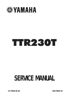 2005-2009 Yamaha TTR230T service manual Preview image 1