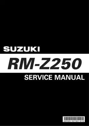 Suzuki RM-Z250 Service Manual - Your Ultimate Guide to Maintenance and Repair