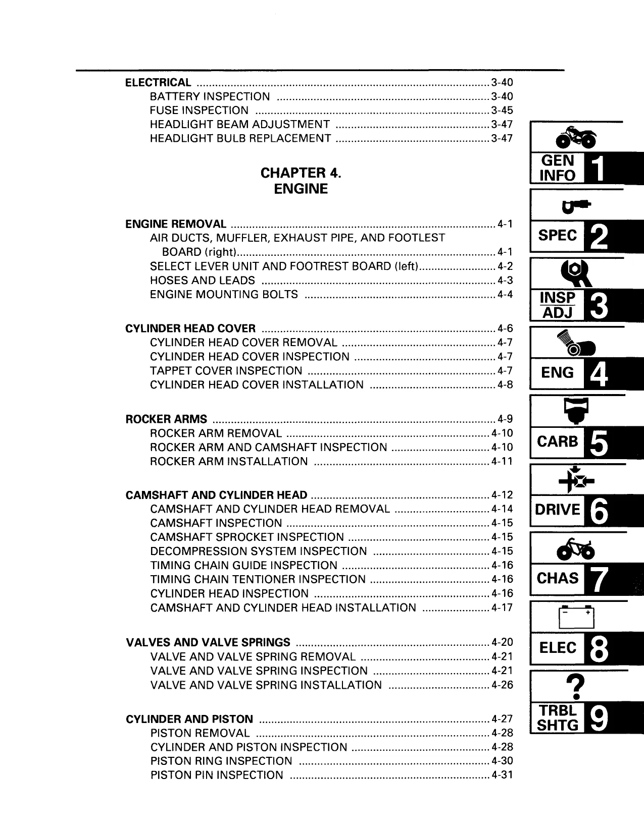 Comprehensive Yamaha ATV Service Manual (All Models) Preview image 5