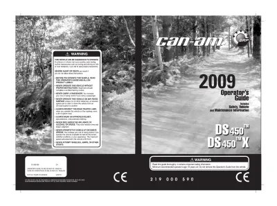 Preview: 2009 Can-Am DS 450 / DS 450 X Workshop Manual (P/N 219 000 590)