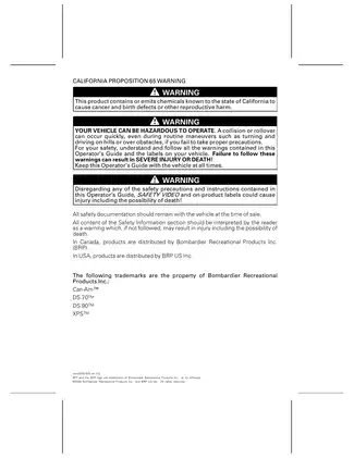 2009 Can-Am DS 70 and DS 90 Service Manual - Comprehensive Operator's Guide Preview image 3
