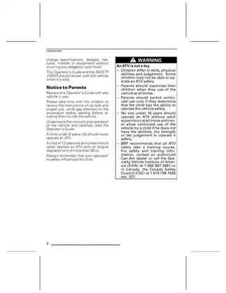 2009 Can-Am DS 70 and DS 90 Service Manual - Comprehensive Operator's Guide Preview image 5