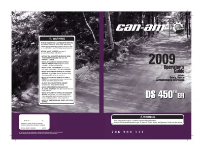Preview: 2009 Can-Am DS 450 EFI Owner's Manual (P/N 708 200 117)