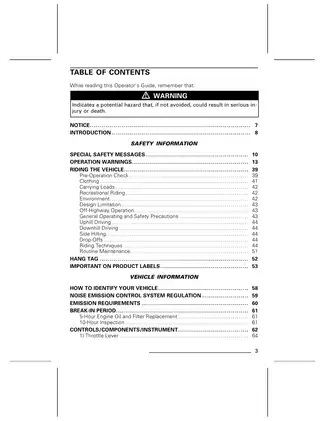 2008 Can-Am DS 450, DS 450 X ATV operator´s guide Preview image 5