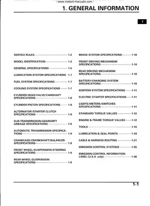 Comprehensive Service Manual for Honda TRX650FA (2005-2023) Preview image 3