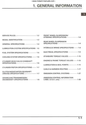 2004-2005 Honda TRX450R ATV service manual Preview image 3