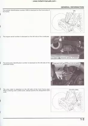 2004-2005 Honda TRX450R ATV service manual Preview image 5