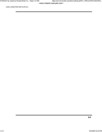 Honda TRX500 FA/FGA Repair Manual (2005-2008) Preview image 5