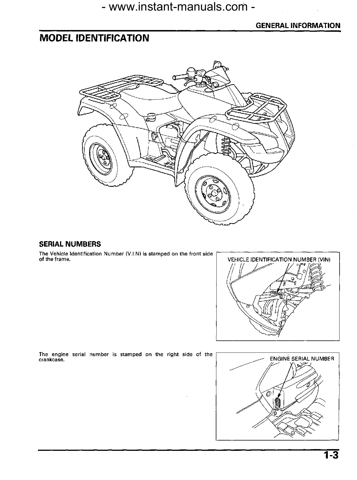 2006 Honda TRX680 Rincon, TRX680FA, TRX680FGA ATV service manual Preview image 5