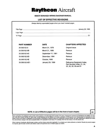 Beechcraft Bonanza 28 Volt electrical wiring diagram manual Preview image 4