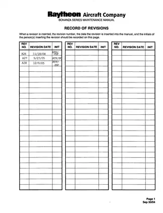 Beechcraft Bonanza V35, F33, A36, B36, G36 maintenance manual Preview image 3