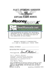 Mooney M20K Pilot's Operating Handbook (POH) 1978–1984 Service Manual – preview page 1