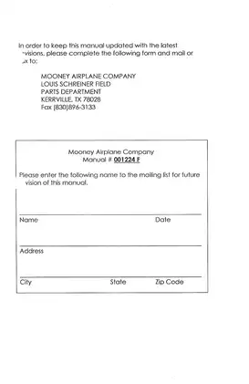 Mooney M20K Pilot's Operating Handbook (POH) Preview image 2