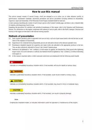 Mitsubishi Diesel Engine S6S-Y3 Series Comprehensive Service Manual Preview image 5