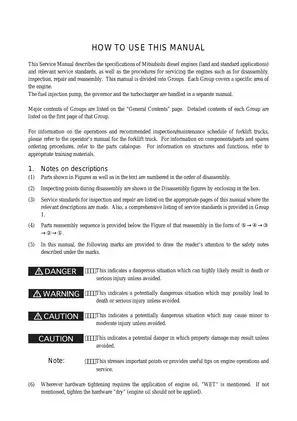 Mitsubishi S3L, S3L2, S4L, S4L2 engine service repair manual Preview image 2