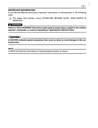 Yamaha F100X Outboard Motor Service Manual (1998 Edition) Preview image 4