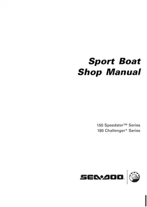 Sea-Doo Sport Boat Service Manual for 150 Speedster™ and 180 Challenger™ Preview image 2
