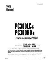 1995–1996 Komatsu PC300HD-6 & PC300LC-6 Hydraulic Excavator Shop Manual (P/N CEBM3006C2) – preview page 1