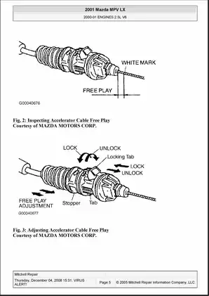 2000-2002 Mazda MPV repair manual Preview image 5