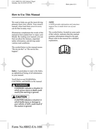 2011 Mazda CX 9 owners manual Preview image 4