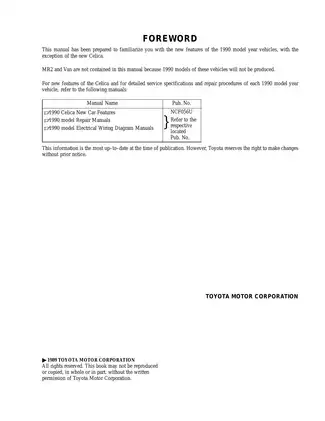 1987-1991 Toyota Camry shop manual Preview image 1