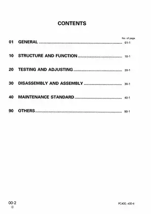 Komatsu PC400, PC400LC-6, PC400-6, PC450LC-6, PC450-6 hydraulic excavator shop manual Preview image 2