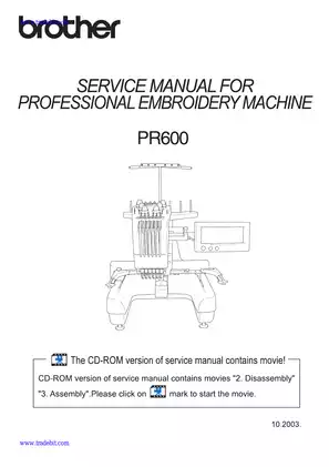 Comprehensive Service Manual for Brother Professional Embroidery Machine
