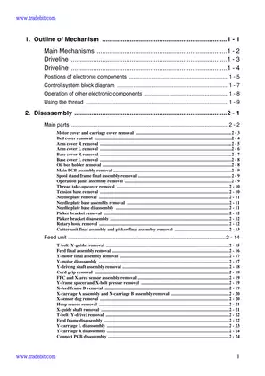 Brother PR600 embroidery machine service manual Preview image 3