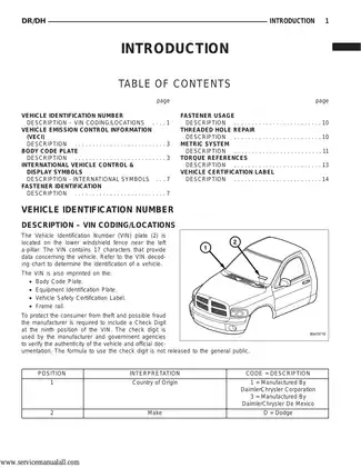 2005 Dodge RAM 1500, 2500, 3500 manual Preview image 2