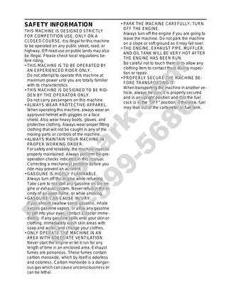 Yamaha YZ250F Owner's Service Manual (2008 Edition) - Comprehensive Guide for Maintenance and Repair Preview image 5